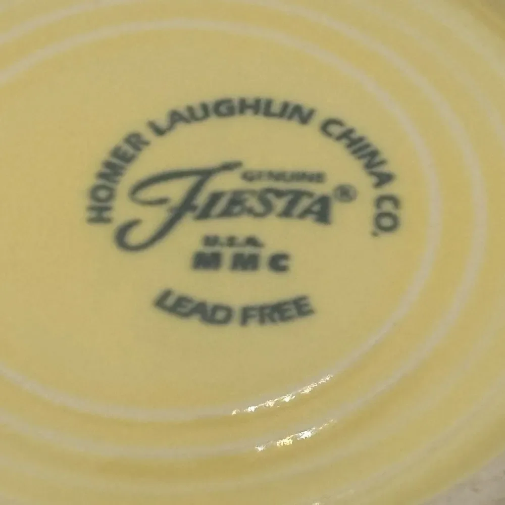 Fiestaware Yellow Teacup and Saucer Fiesta Retired Pale Yellow Tea Cup